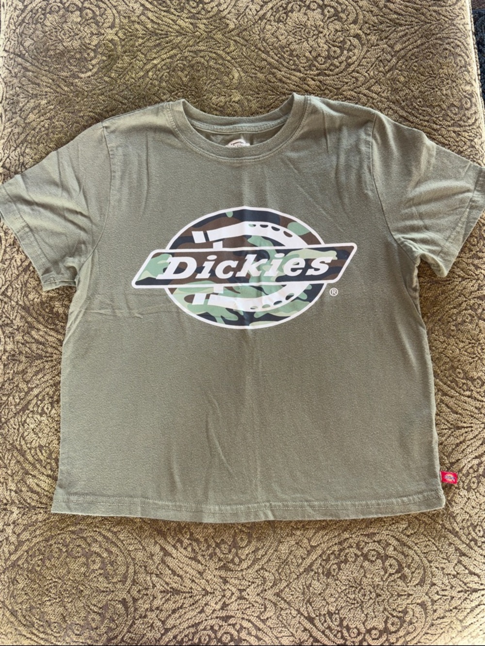Dickies Olive Green Tee with Camo Logo